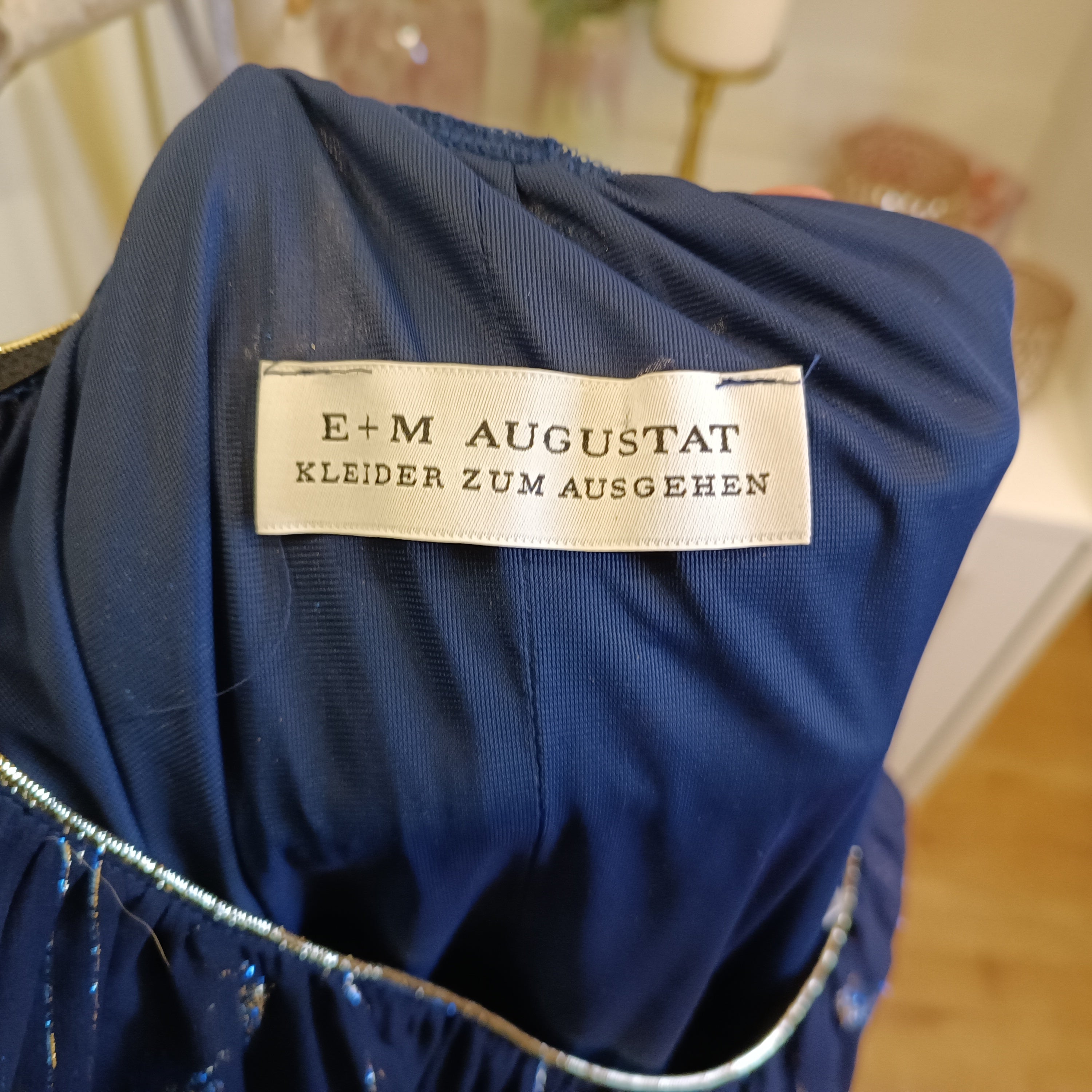 Vintage Kleid in Gr. 38 dunkelblau