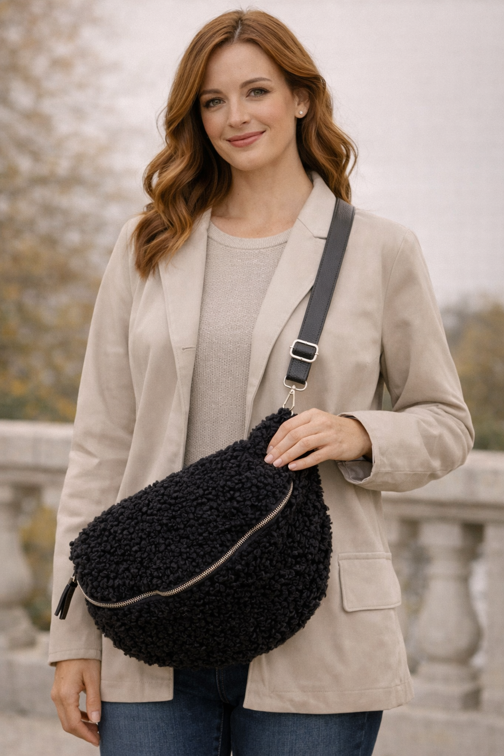 Oversize Bauchtasche dunkelblau