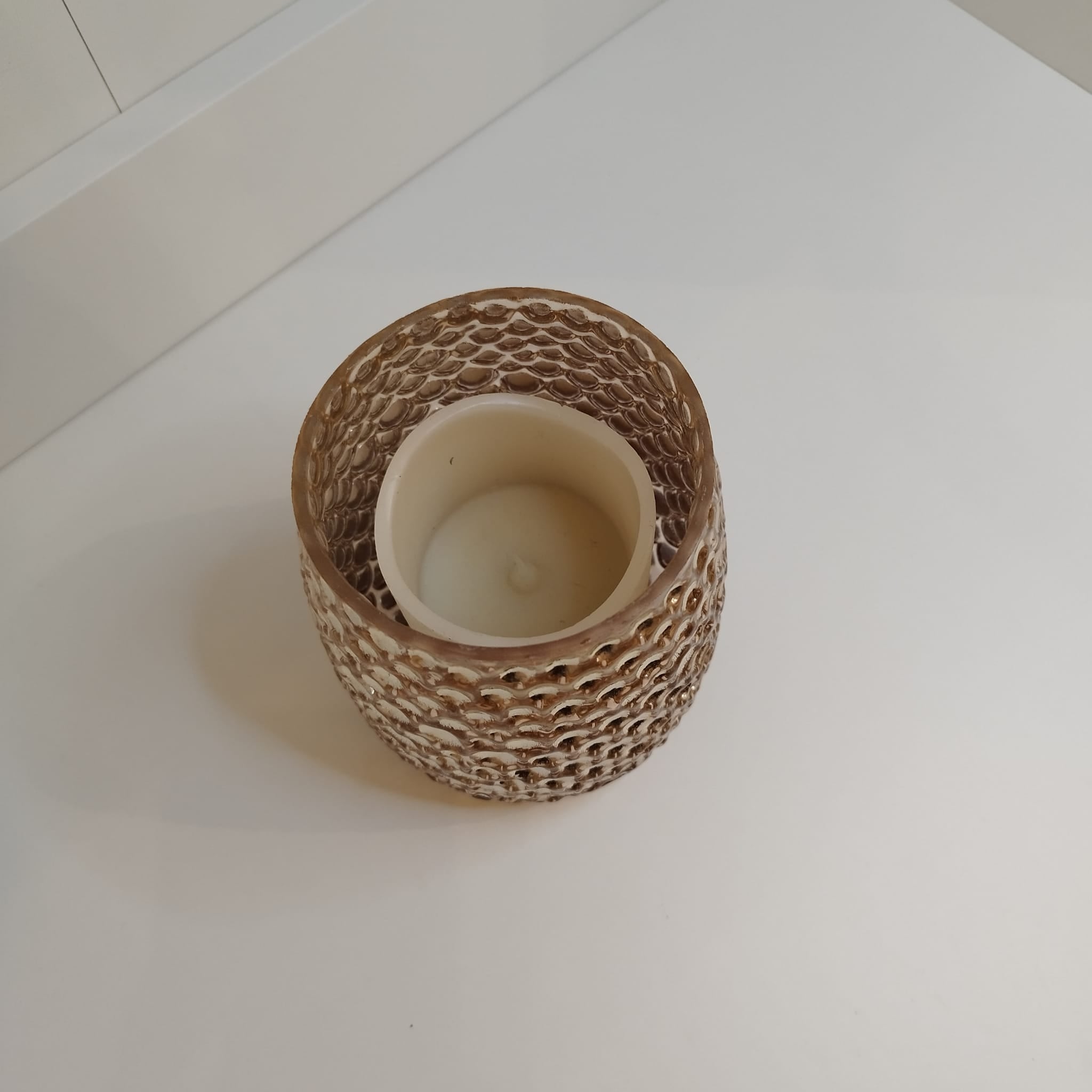 Windlich mit Kerze (Glas)