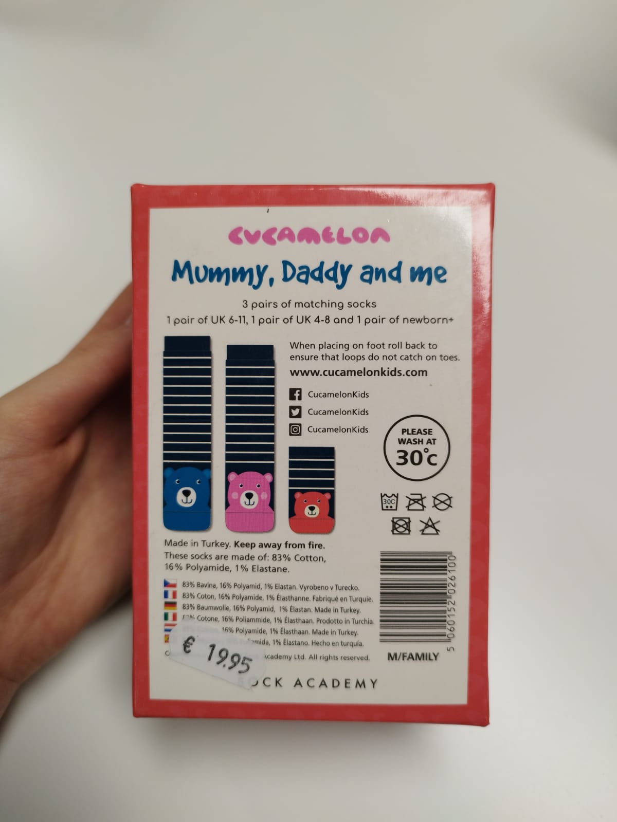 NEU - Socken CUCAMELON, Mummy, Daddy and me