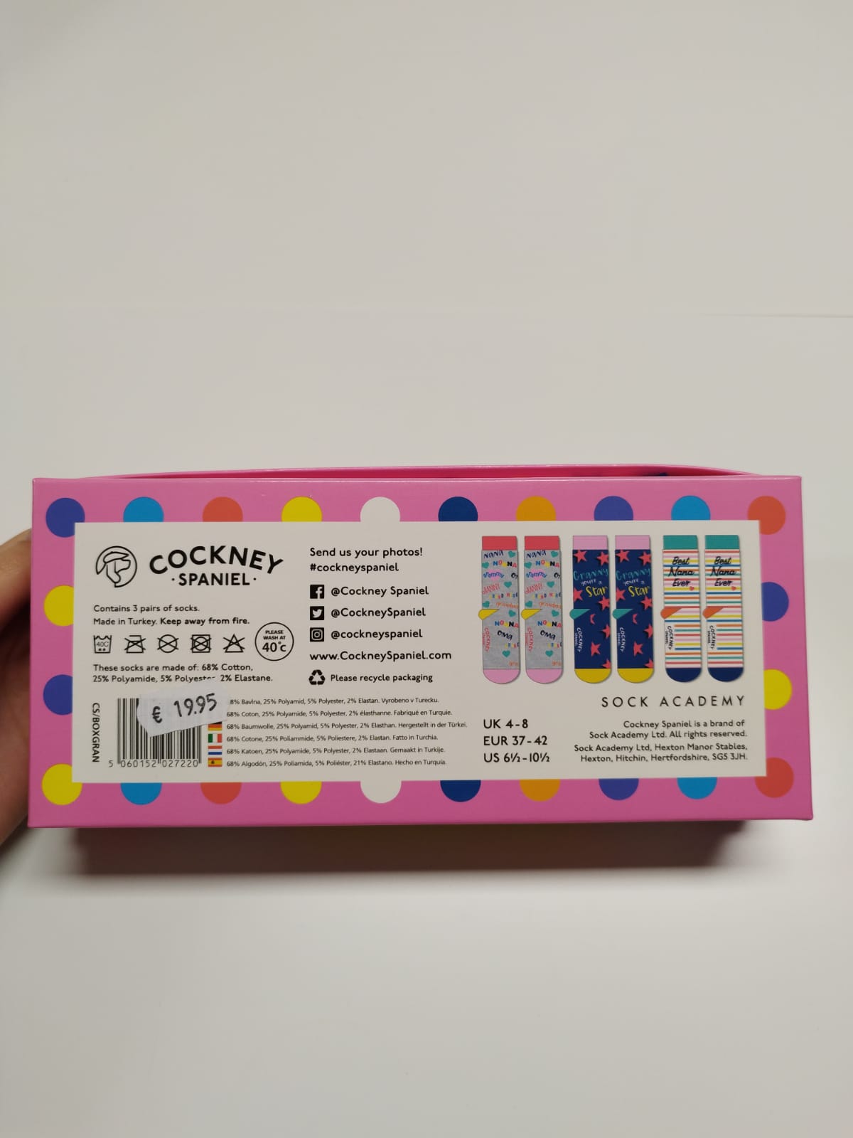 NEU - Socken COCKNEY SPANIEL, Best Grandma Ever
