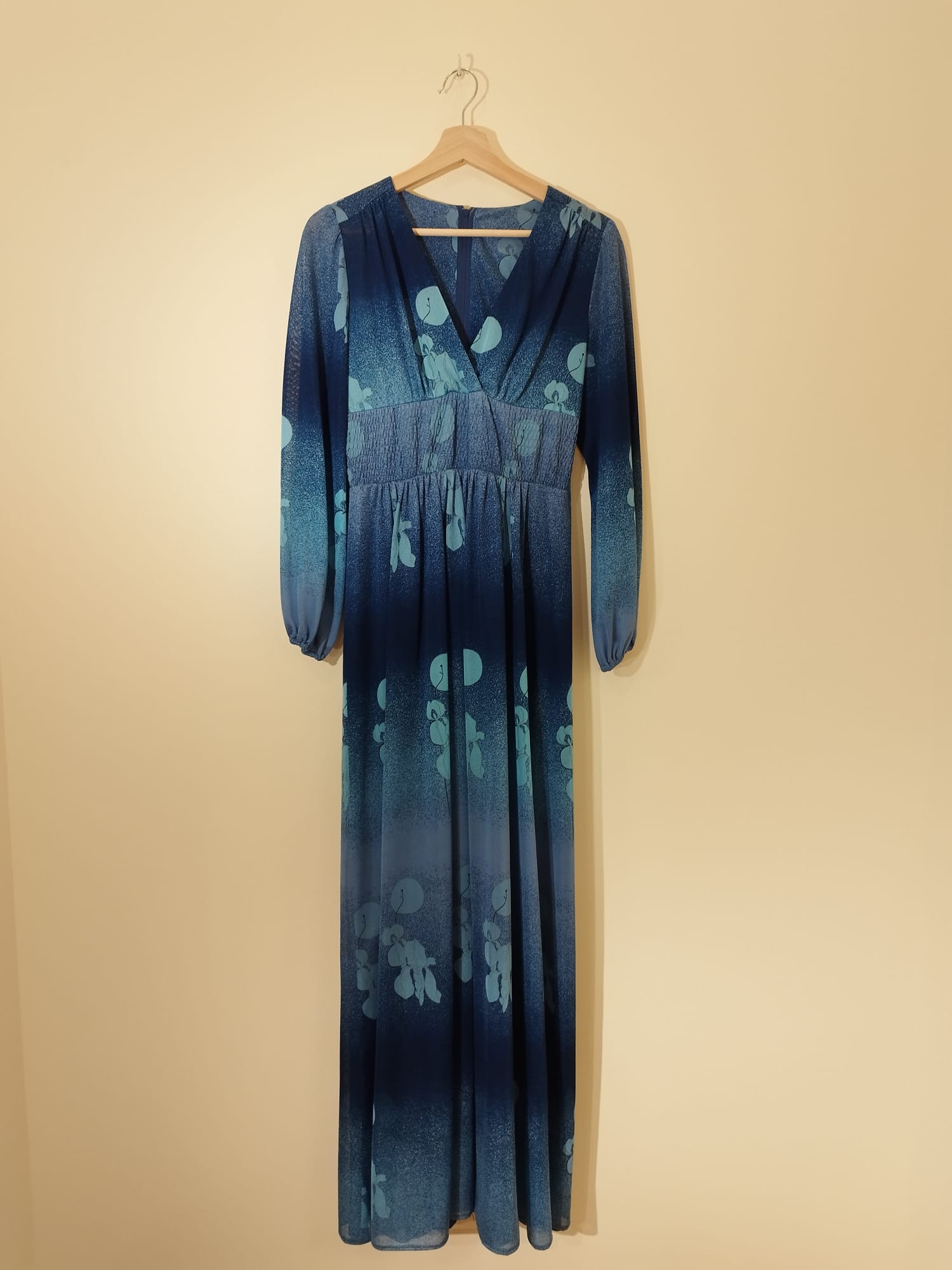 leichtes Vintage Kleid blau/hellblau