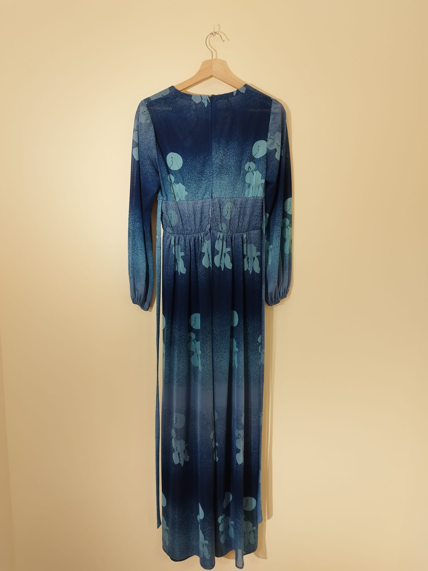 leichtes Vintage Kleid blau/hellblau