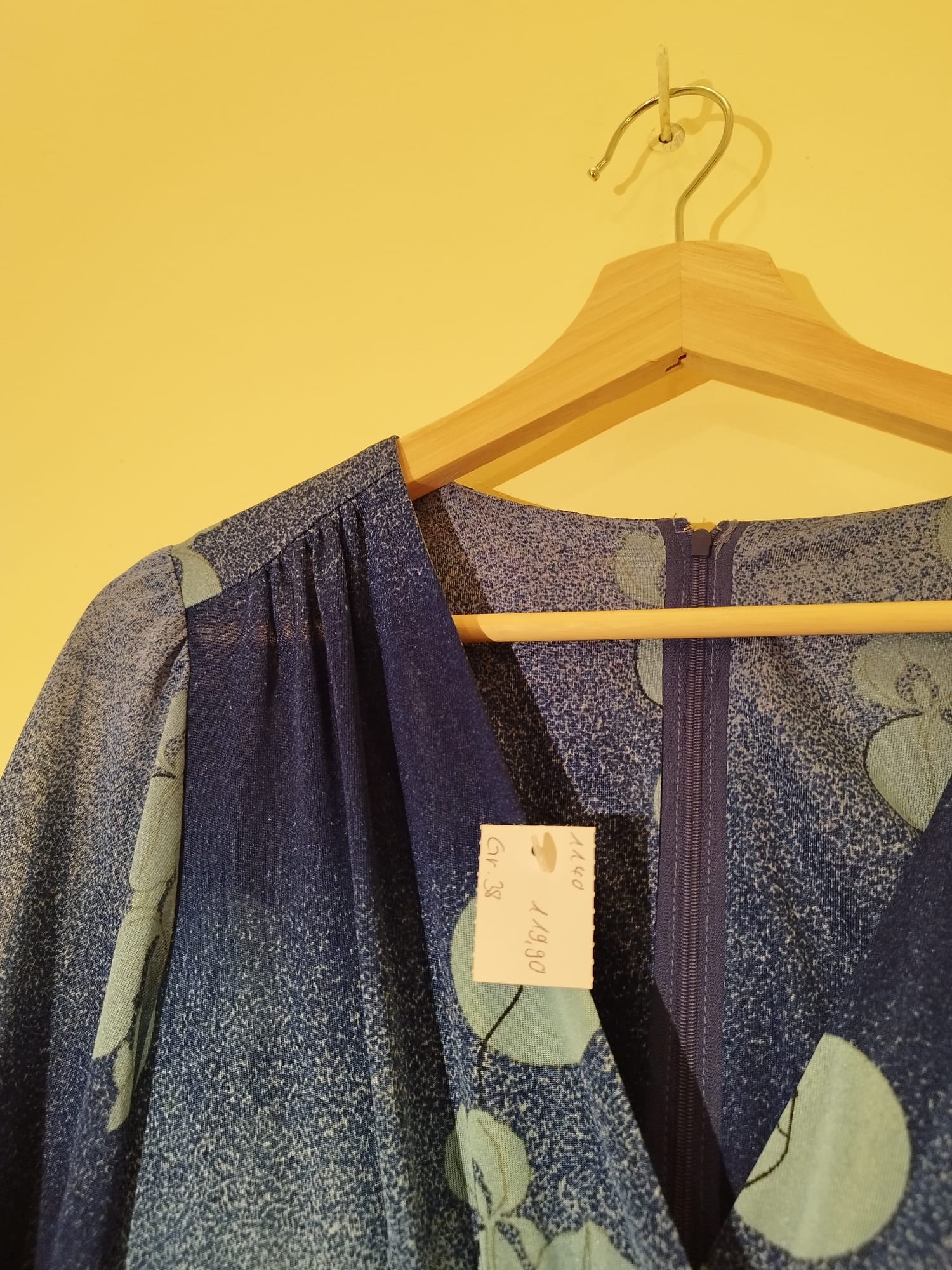 leichtes Vintage Kleid blau/hellblau