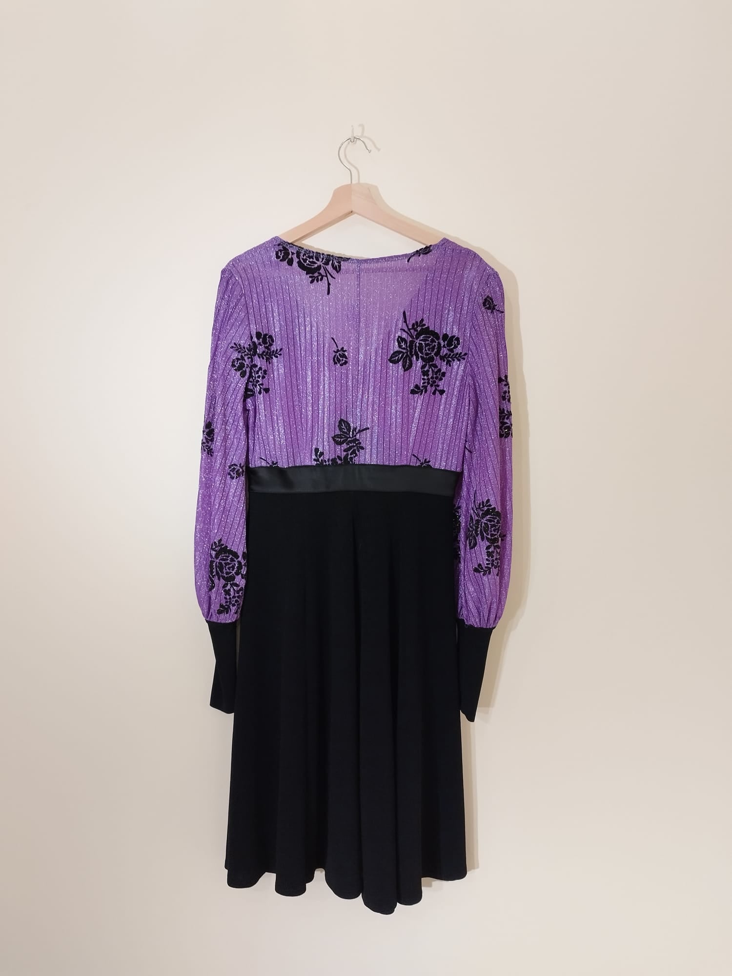 Vintage Kleid lila/schwarz