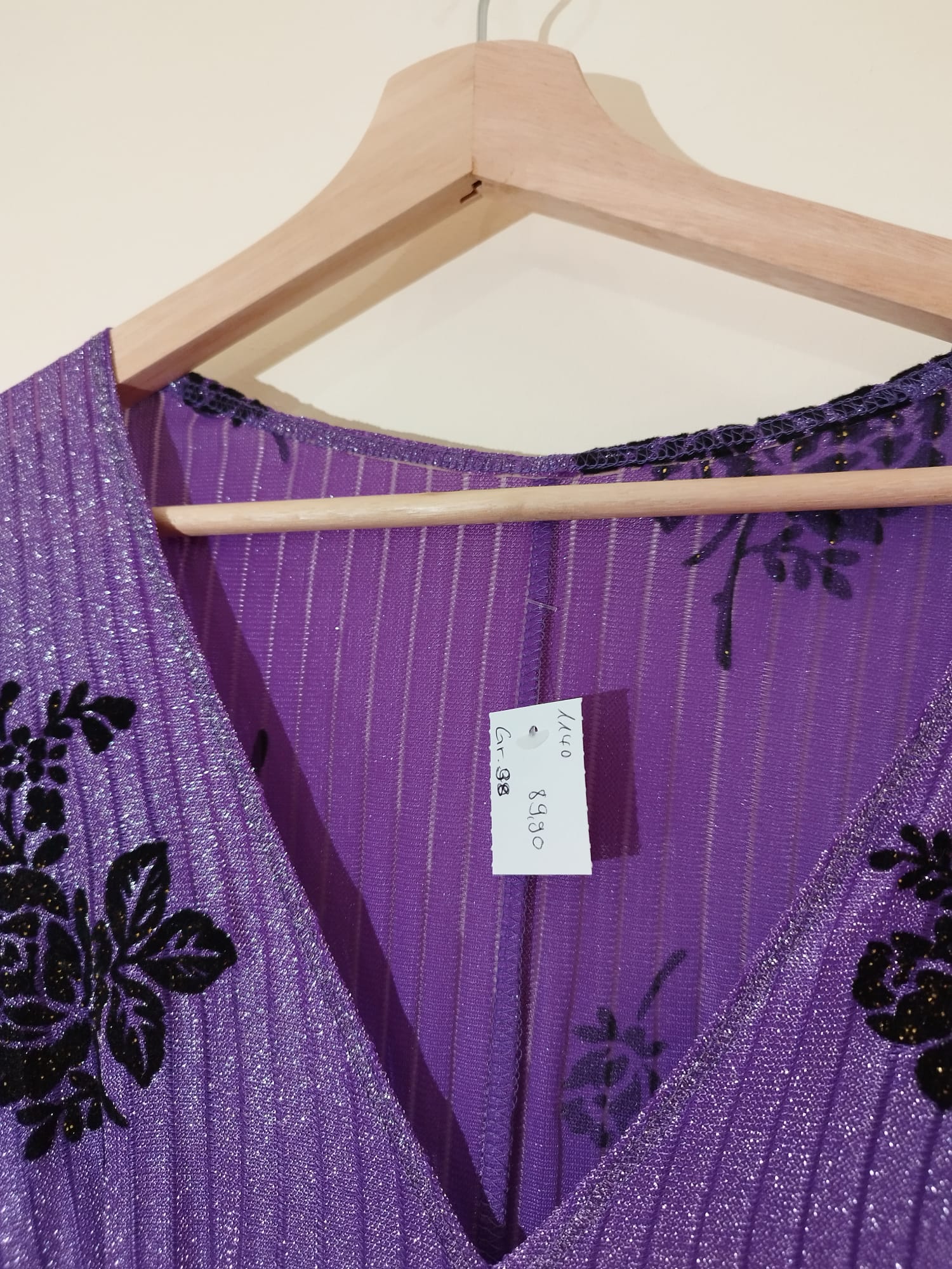 Vintage Kleid lila/schwarz