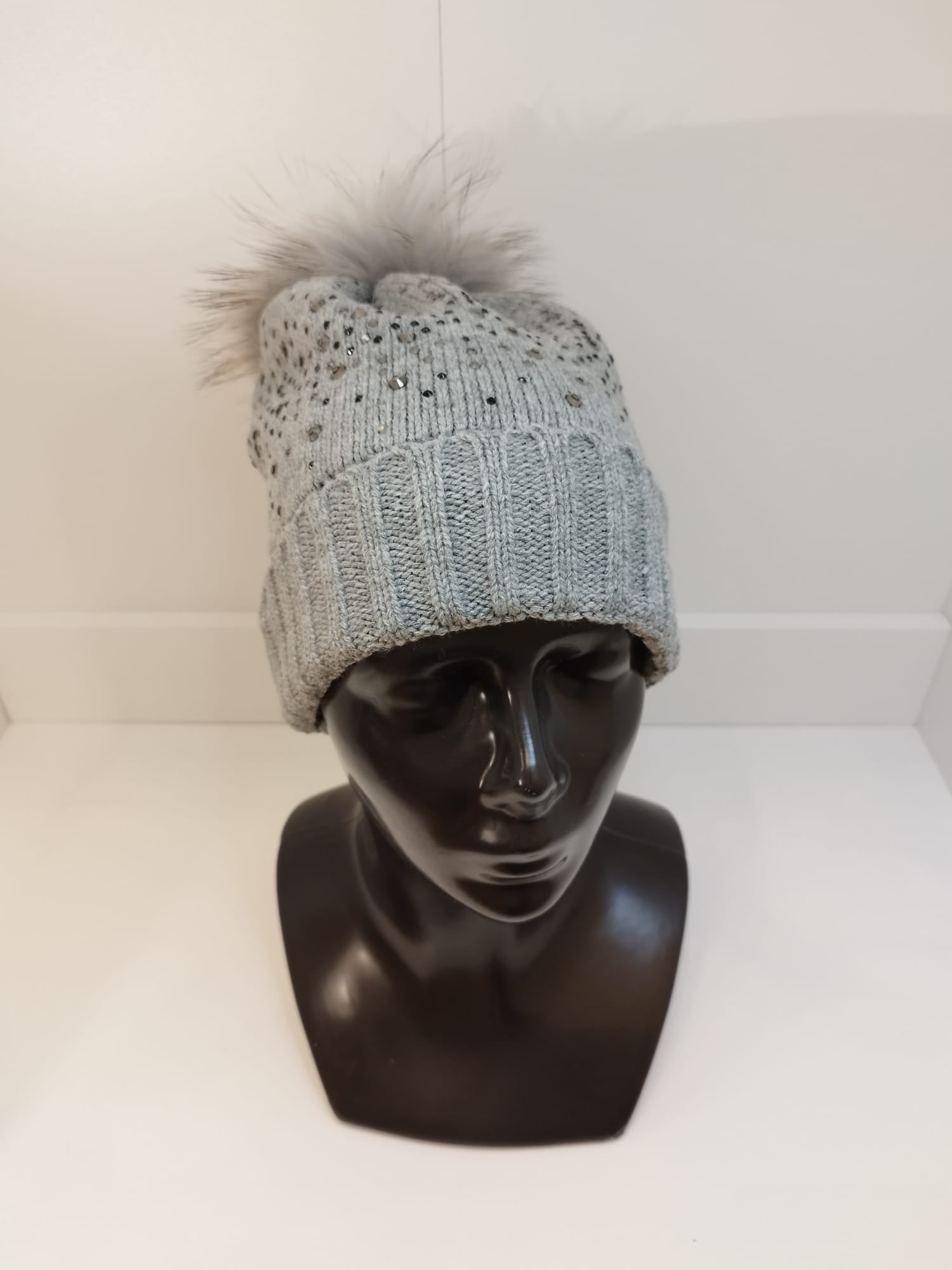 NEU - Fashion Mütze mit Glitzersteinen