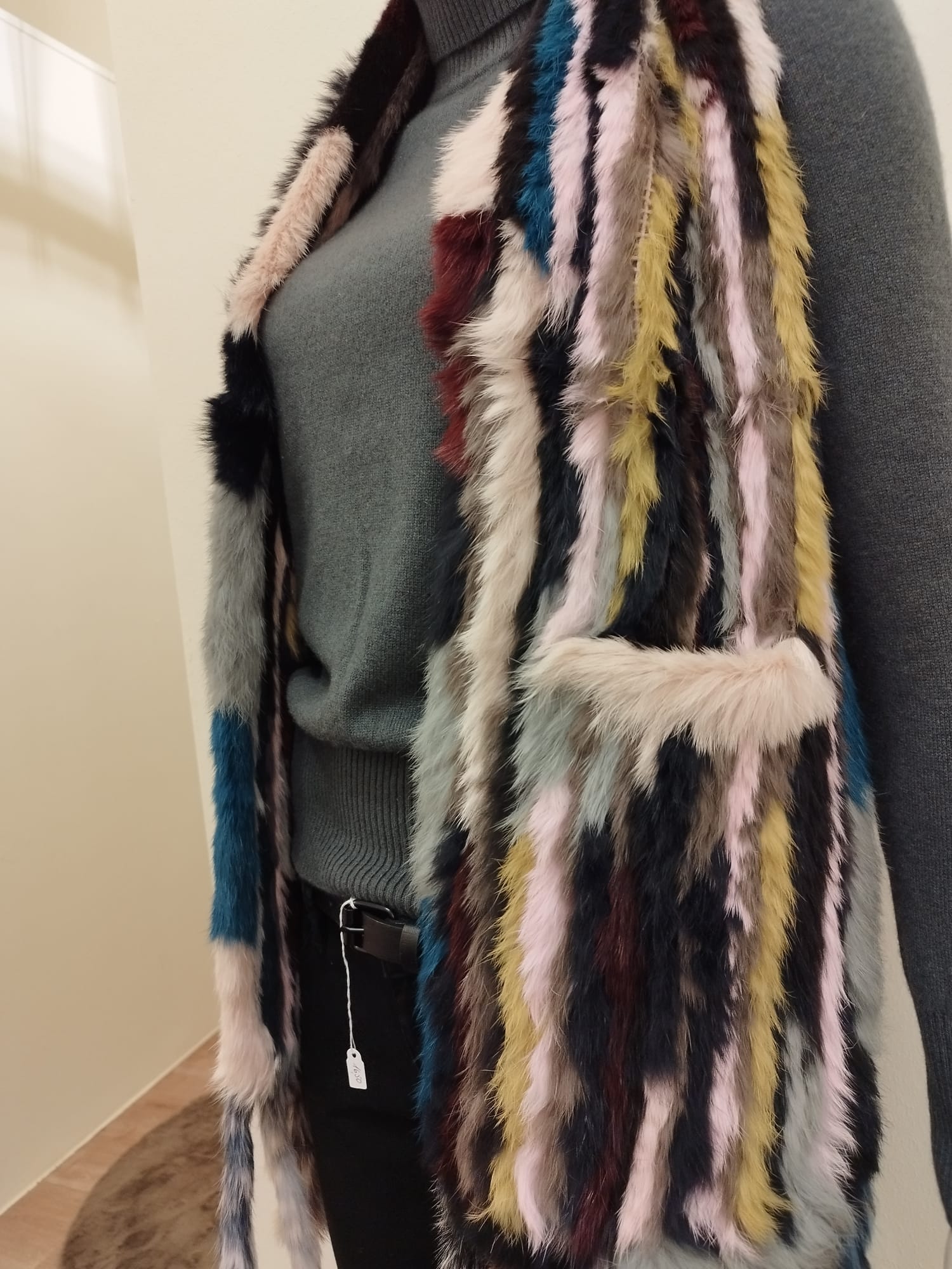 NEU - Echtpelz Schal mehrfarbig