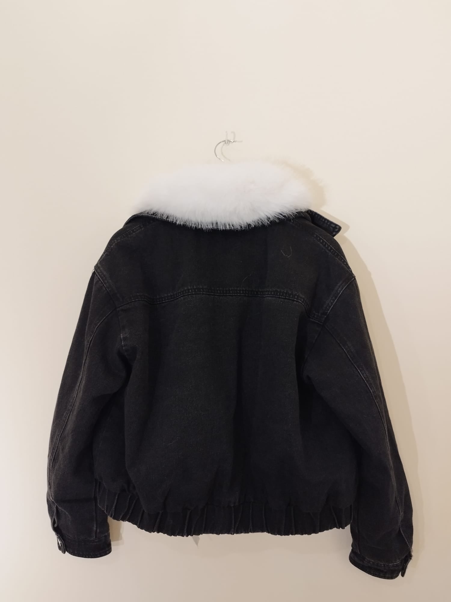 NEU - Melya Melody Paris - Jeansjacke mit abnehmbarem Pelz