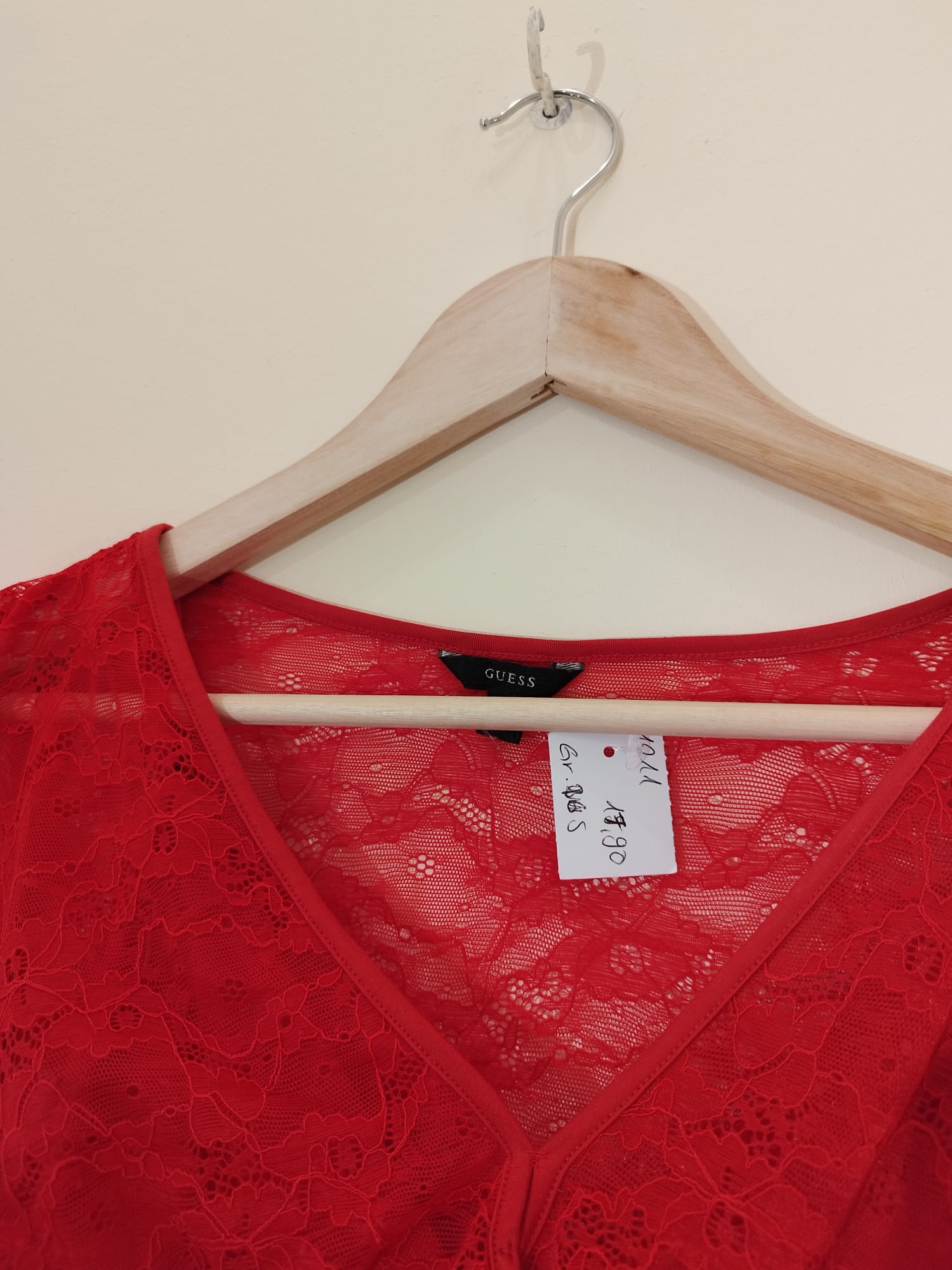 GUESS - Langarm-Oberteil mit Spitze