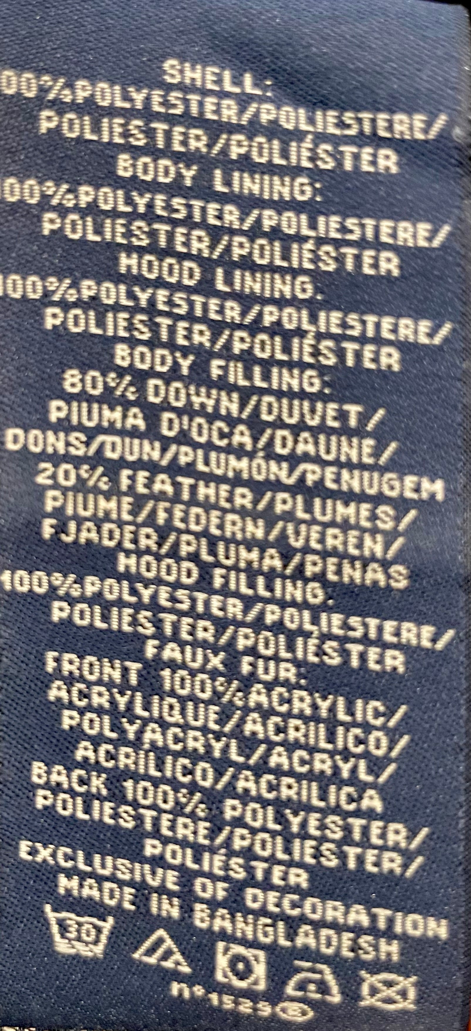 Ralph Lauren Polo Daunenmantel in Gr. S