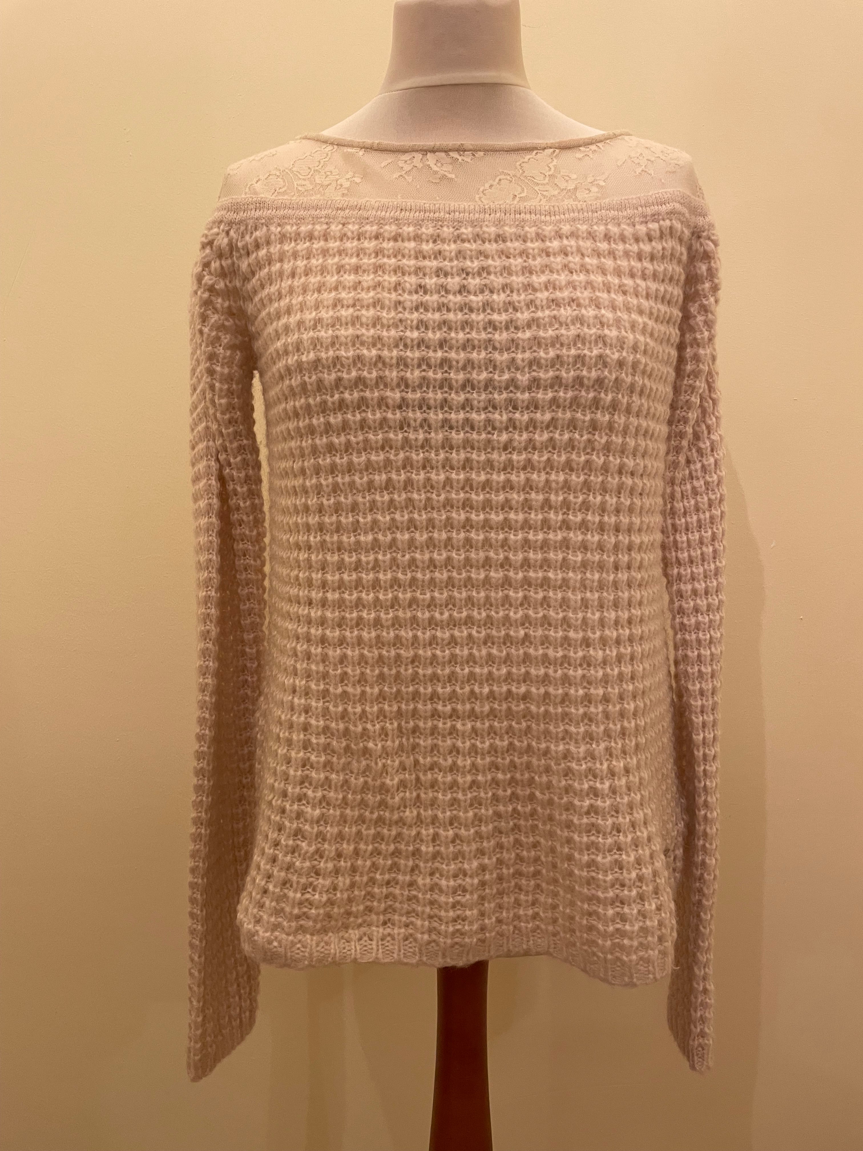 Twin Set Pullover mit Spitze in Gr. 36