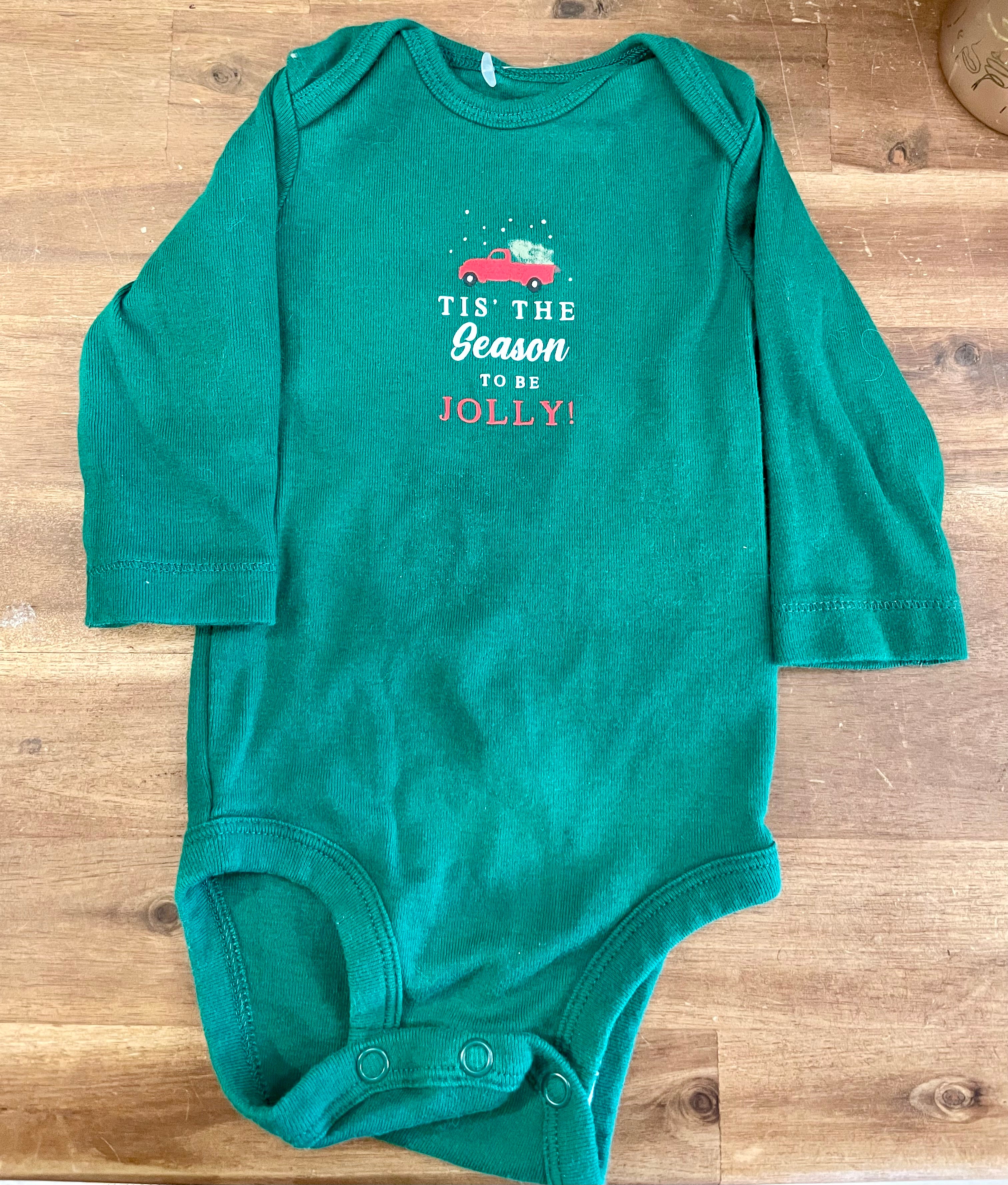 Body mit Weihnachtsmotiv in Gr. 62/68