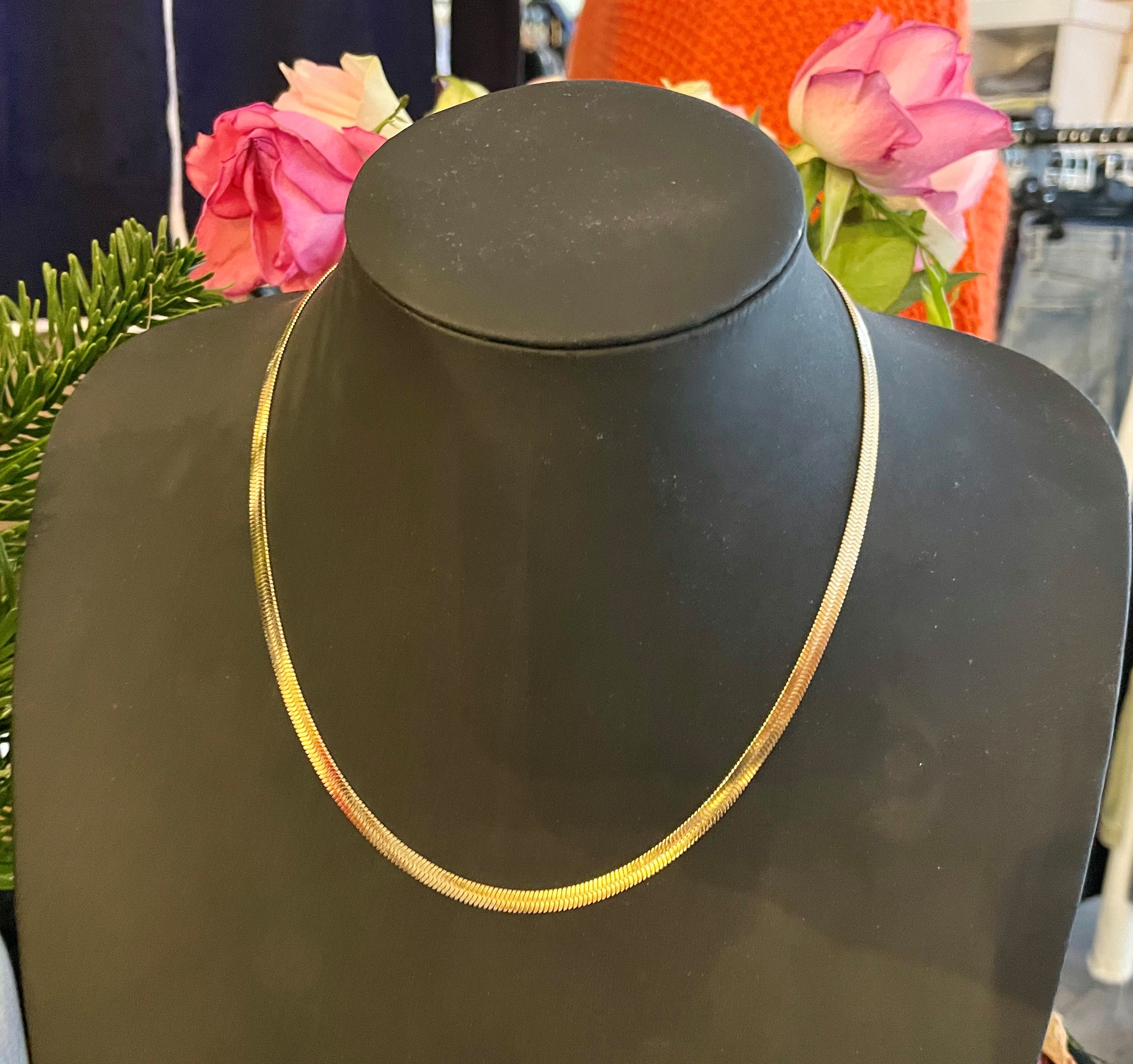 Schlichte Halskette Farbe Gold -NEU- Snake Choker