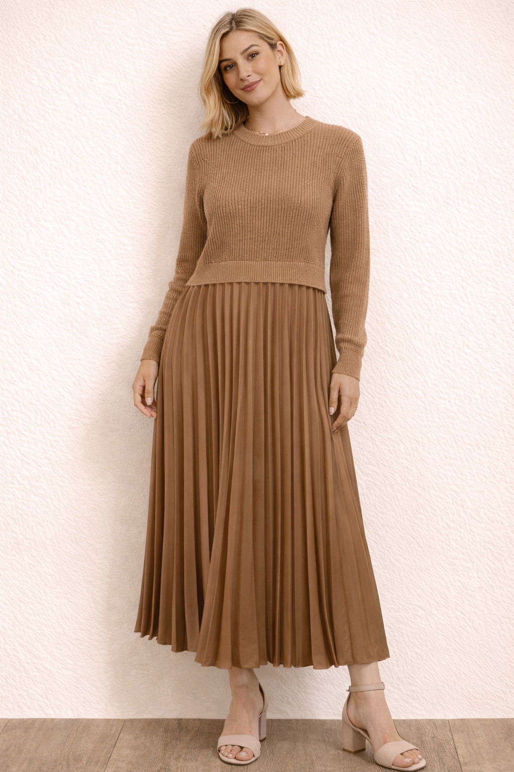 Vicolo Kleid in Gr. 38 Karamell