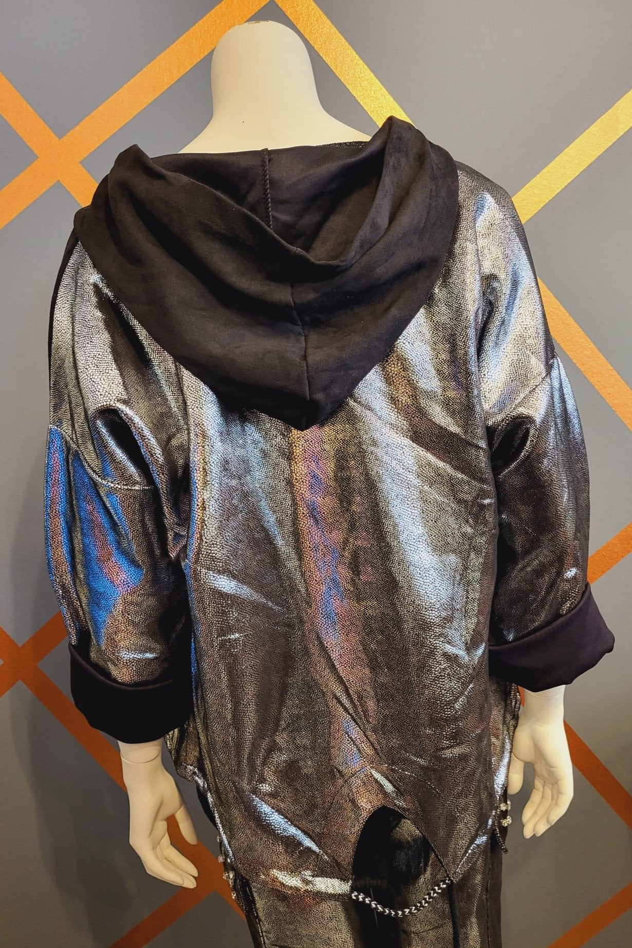 NEU - Metallic look Jacke, made in Italy